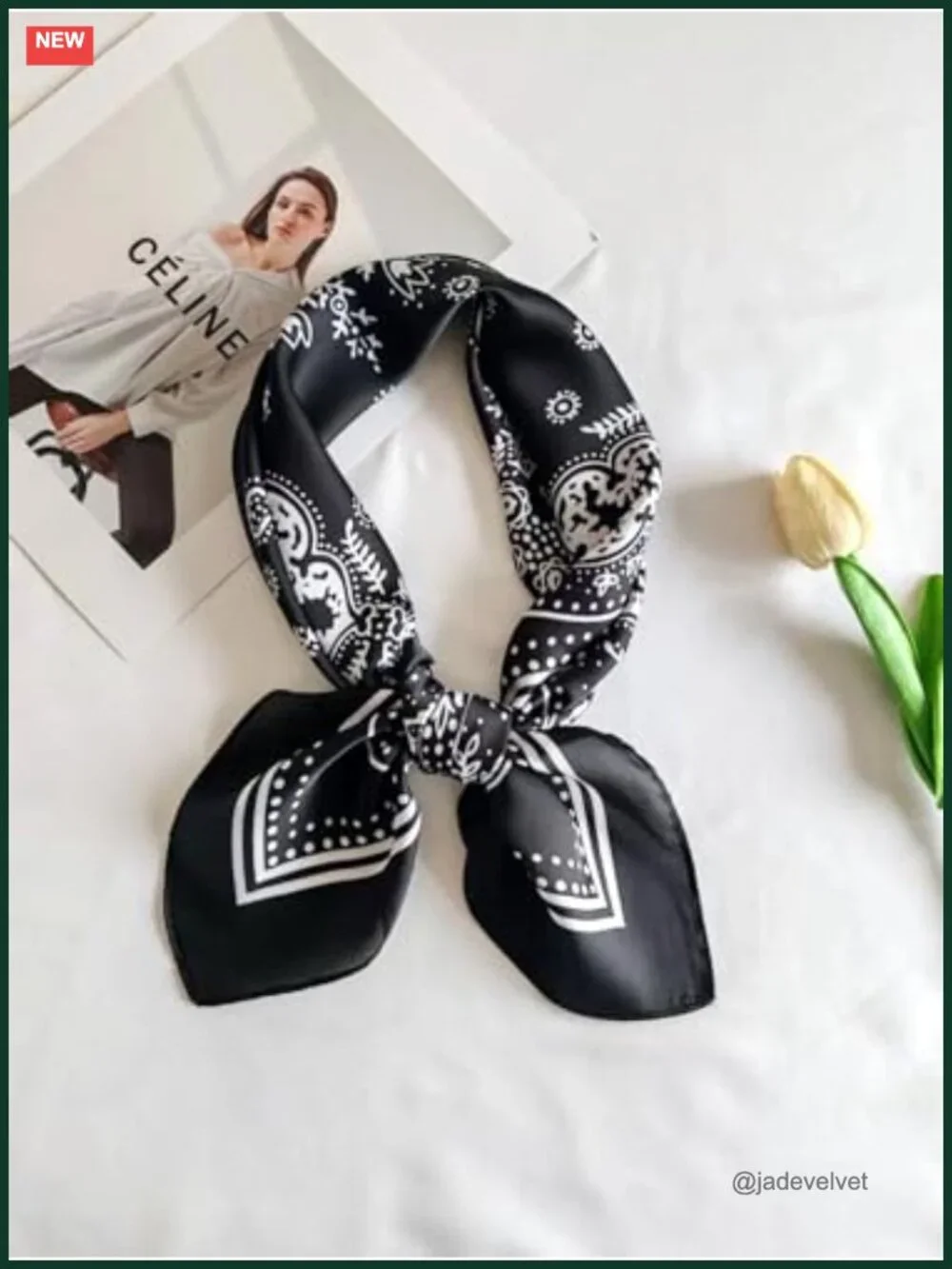 Satin Head Scarf Silk Like Hair Scarf 27x27 Women